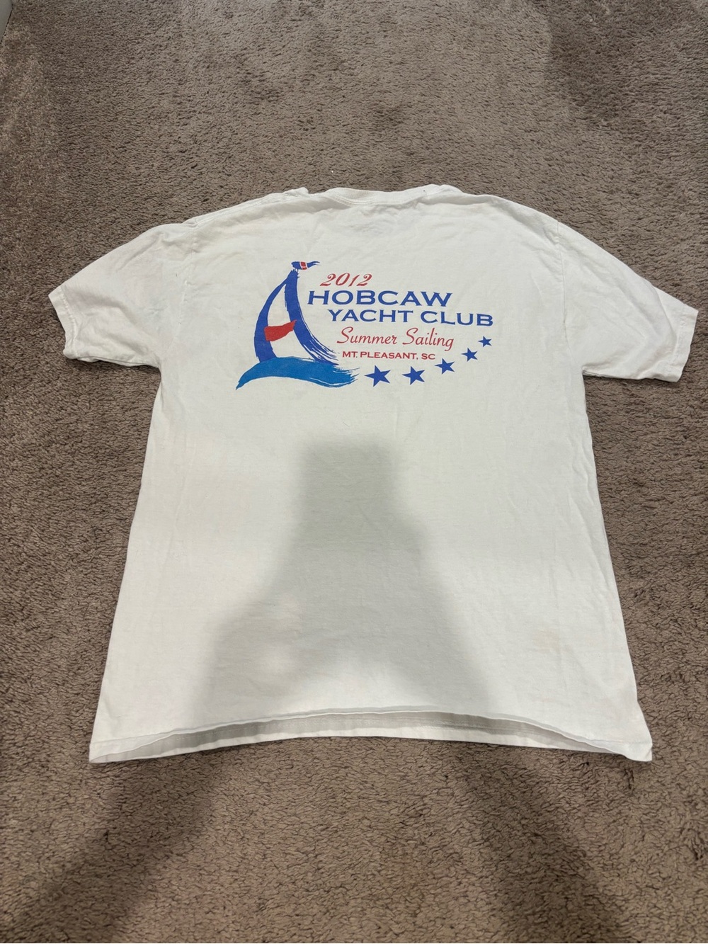 Vintage Hobcaw Yacht Club White Men’s Medium Graphic Tee